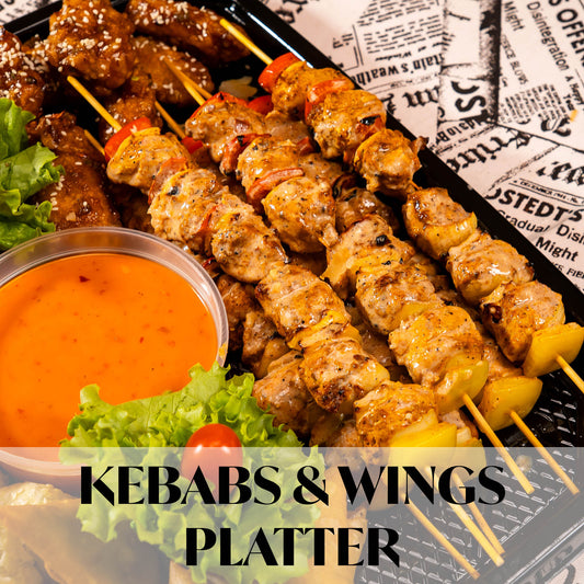 Chicken Kebabs + Wings Platter