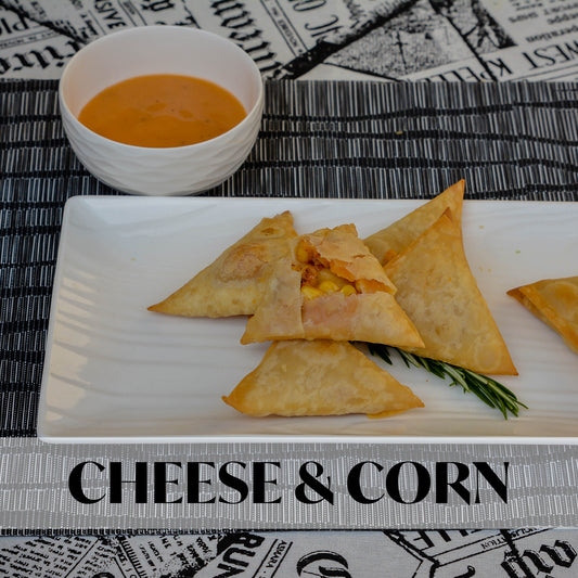 cheese and corn samoosas | thesnack.co.za